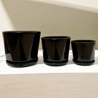 ΣΕΤ 3 ΤΕΜΑΧΙΑ ΜΑΥΡΟ Δ20,7ΧΥ19,5 Δ16,7ΧΥ16,5 Δ14ΧΥ13,5